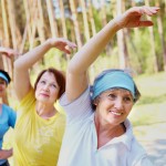 older women stretching