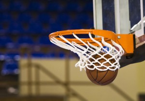 basketball in hoop