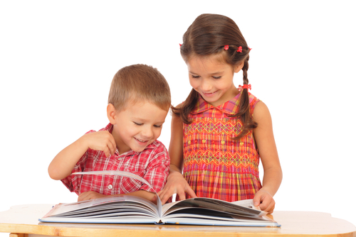 children reading