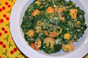 Creamed Spinach w:Parsnips