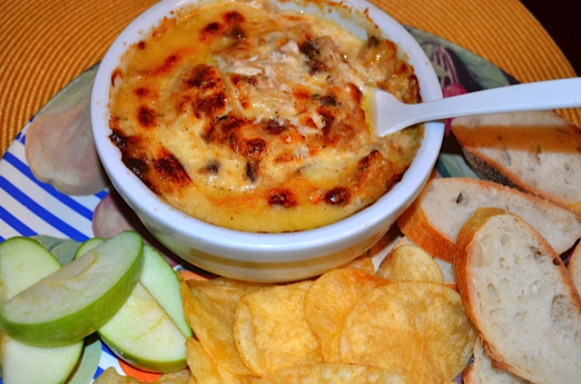 Hot Caramelized Onion, Bacon & Cheese Dip