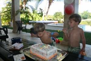 twins, boys, birthday, cake
