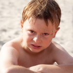 annoying kid on the beach