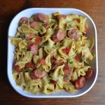 hotdogs, noodles, tomatoes, soup, casserole, parsley, dinner, beef