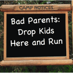 parents, camp, kids, sign