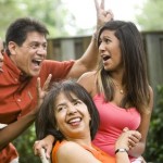 family, laughing, having fun