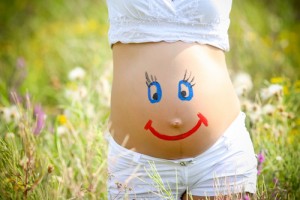 happy pregnant woman