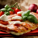 pizza, caprese