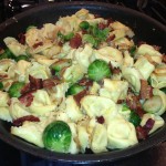 Tortellini with Bacon, Brussels Sprouts and Lemon