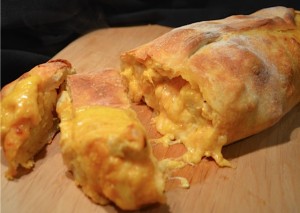 cheesy buffalo chicken calzone