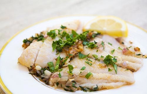 Baked Fish w:Citrus Butter Sauce