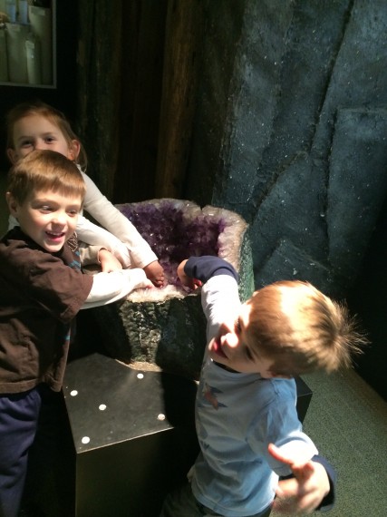 The Geology Exhibit -- I saw a couple rocks I would've loved to take home;)