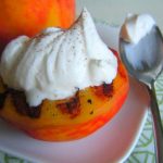 Grilled Peaches w:Bourbon Vanilla Whipped Cream