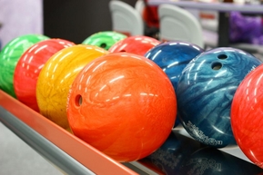 colorful bowling balls