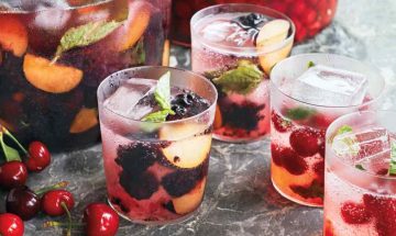 Blueberry-Plum Vodka Mojitos 2