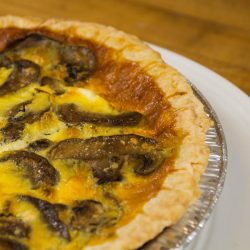 mushroom-feta quiche