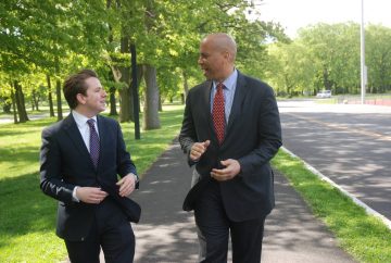 Greg Vartan with Cory Booker.