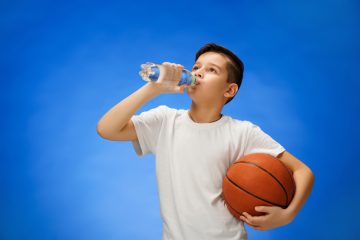 boy drinking water kid