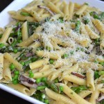 Creamy Penne w/Asparagus & Mushrooms