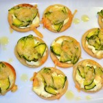 Mini Zucchini & Goat Cheese Tarts