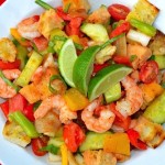 Grilled Gazpacho Salad w/Shrimp