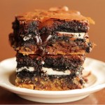 Chocolate Chip Cookie & Oreo Fudge Brownie Bars