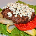 Grilled Herb Hamburgers w/Goat Cheese