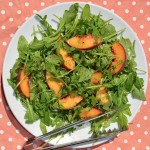 Arugula & Peach Salad w/Creamy Chive Vinaigrette