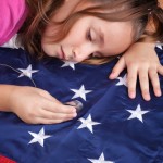 child, kid, war veteran, dog tags, fallen soldiers, american flag