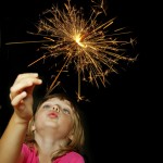 girl, fireworks, sparkler, kids