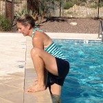 move of the week, exercise, cardio, drill, legs, glutes, arms, chest, core, back, aquatic burpee, pool exercise, calories, tips from town