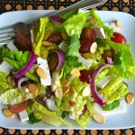 Romaine Salad w/Grapes, Ricotta Salata & Toasted Almonds