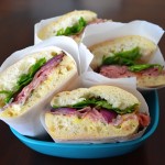 Roast Beef Sandwiches w/Lemon-Basil Mayo & Roasted Red Onions