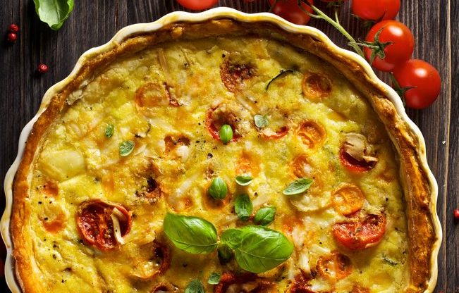 Roasted Tomato & Goat Cheese Quiche | Tips From Town