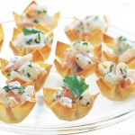 Sassy Shrimp Salad in Wonton Cups