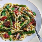 Roasted Asparagus & Mushroom Carbonara