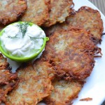 Potato Latkes with Apple & Sour Cream