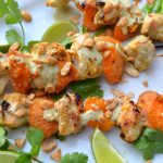 Thai-Inspired Chicken-Apricot Skewers