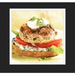 Open-Face Chicken Burgers w/Basil Mayonnaise