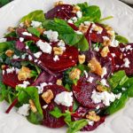 Roasted Red and Yellow Beet Salad with Candied Walnuts