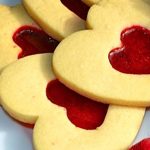 Stained Glass Cherry Heart Cookies