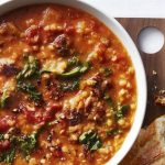 Hearty Sweet Sausage, Lentils & Kale Soup