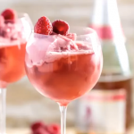 Cool Off with a Raspberry Sorbet Champagne Float